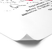 Texas American staat op een kaart en nuttige infor Poster (Hoek)