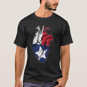Texas Anatomical Heart Texas Patriots Texan Pride T-shirt