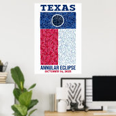 Texas Annular Eclipse Poster (Thuiskantoor)