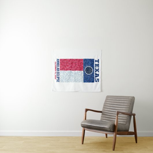 Texas Annular Eclipse Tapestry Wandkleed (In Situ (horizontaal))