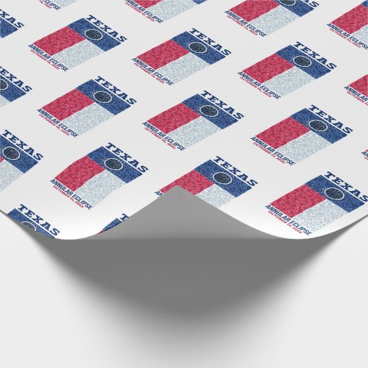 Texas Annular Eclipse Wrapping Paper Cadeaupapier (Hoek)