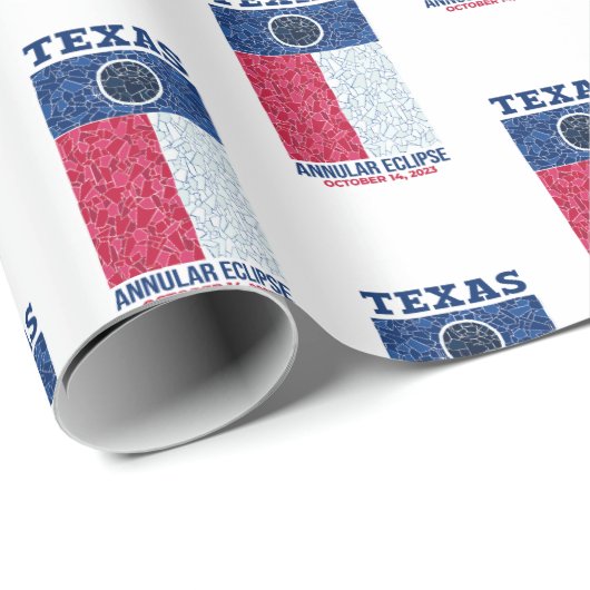 Texas Annular Eclipse Wrapping Paper Cadeaupapier (Rol Hoek)