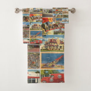Texas Antiek Briefkaart Bad Handdoek