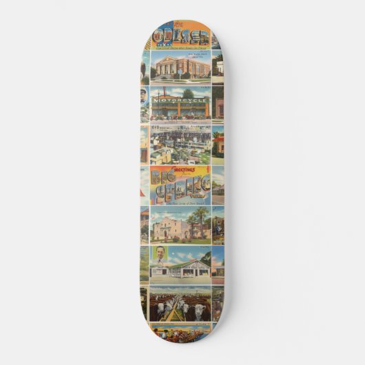 Texas Antiek Briefkaart Skateboard (Voorkant)