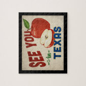 Texas Apple - Vintage Travel Legpuzzel (Verticaal)
