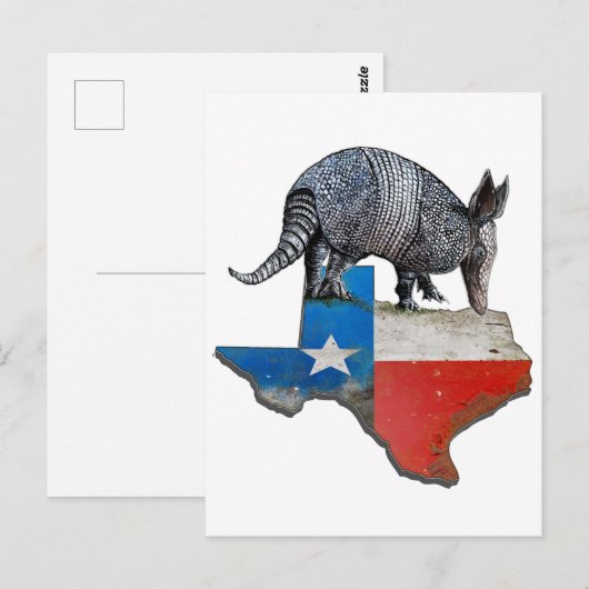 Texas Armadillo Briefkaart (Voorkant / Achterkant)