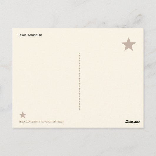 Texas Armadillo Briefkaart #3 (Achterkant)