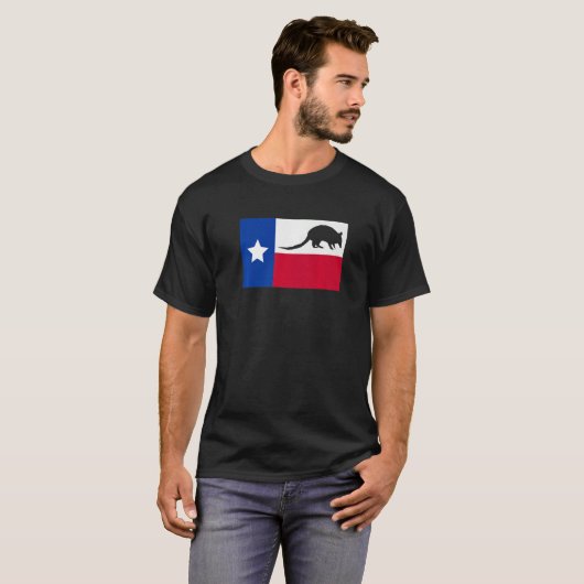 Texas Armadillo Flag Premium T-shirt (Voorkant volledig)