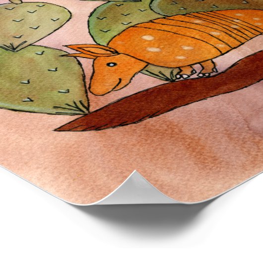 Texas Armadillo Poster (Hoek)
