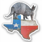 Texas Armadillo Sticker (Voorkant)