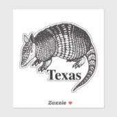 Texas Armadillo Sticker (Vel)