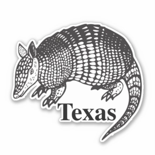 Texas Armadillo Sticker (Voorkant)
