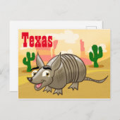 Texas Armadillo Travel Briefkaart (Voorkant / Achterkant)