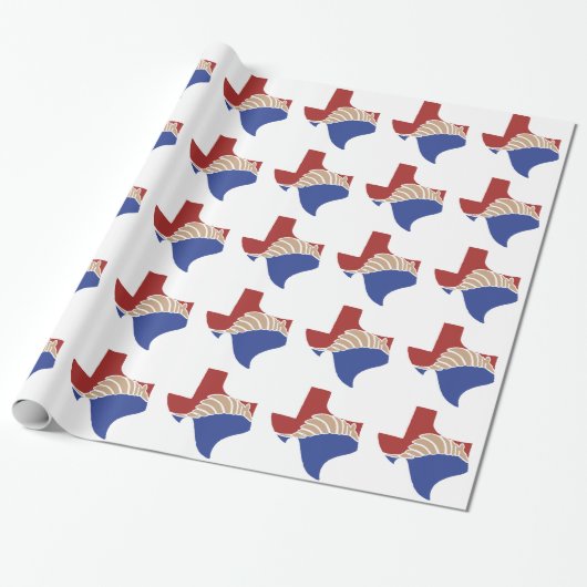 Texas Armadillo - TX State Design Cadeaupapier (Uitgerold)