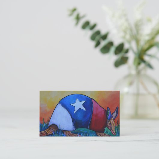 Texas Armadillo visitekaartje (Staand voorkant)
