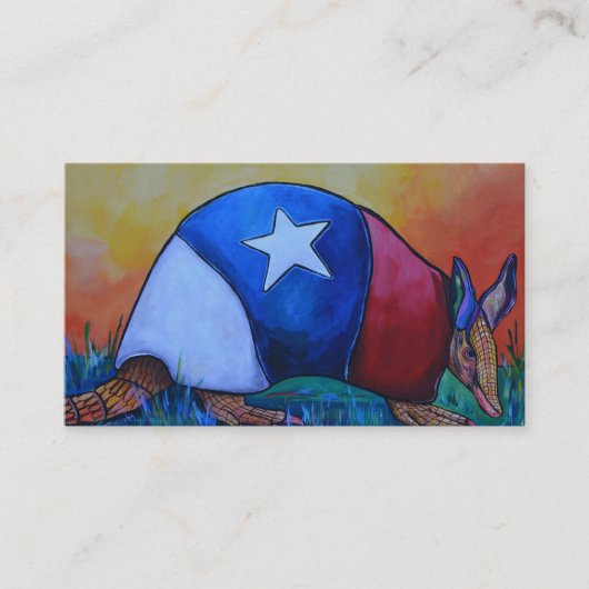Texas Armadillo visitekaartje (Voorkant)