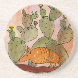 Texas Armadillo Zandsteen Onderzetter