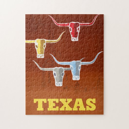 Texas  Art Cool Historische foto's Reispad Legpuzzel (Verticaal)