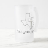 Texas Atlatl Association Beer Stein Matglas Bierpul (Voorkant rechts)