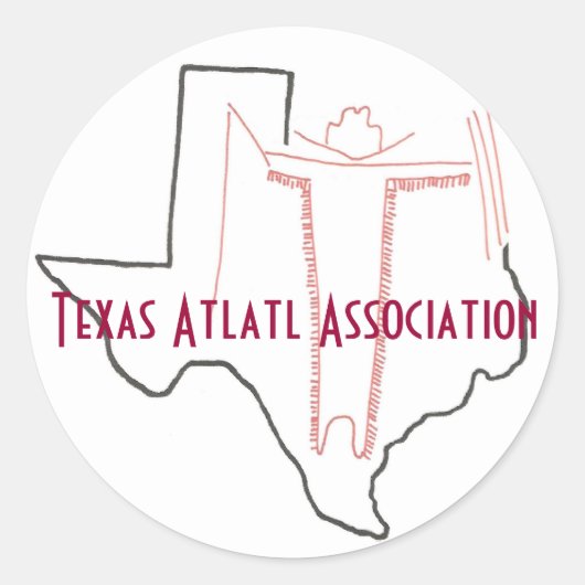 Texas Atlatl Association Sticker (Voorkant)