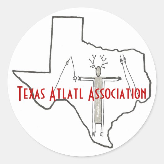 Texas Atlatl Association Stickers Shaman (Voorkant)