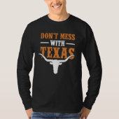 Texas Austin Dallas TX Alamo Souvenir Texan Lone S T-shirt (Voorkant)
