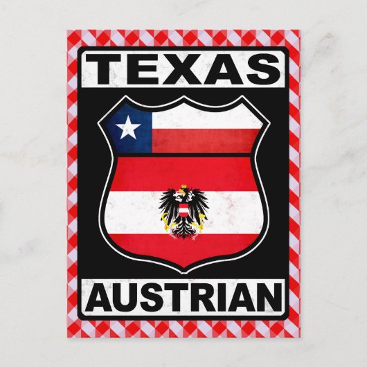 Texas Austria American Kaart (Voorkant)