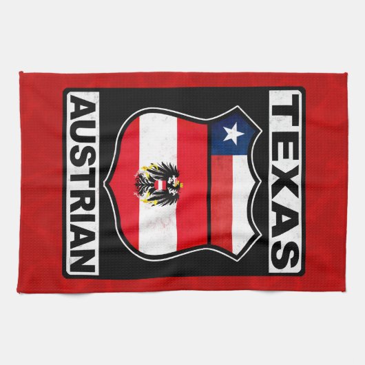 Texas Austrian American Theedoek (Horizontaal)