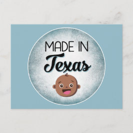 Texas Baby Funny Blue African Black Baby Briefkaart