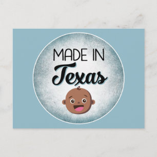 Texas Baby Funny Blue African Black Baby Briefkaart