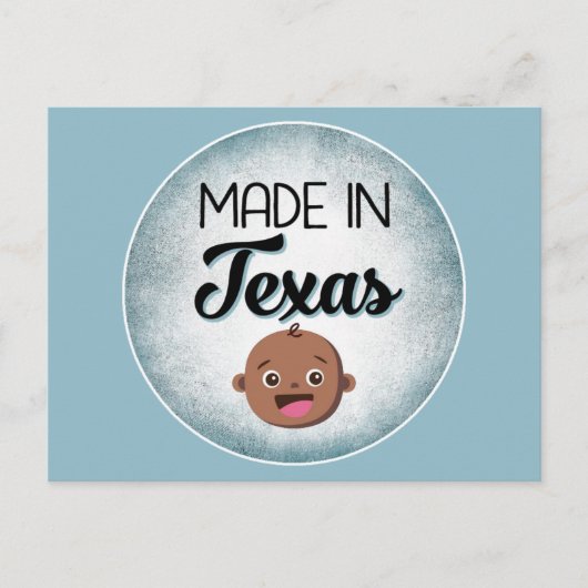 Texas Baby Funny Blue African Black Baby Briefkaart (Voorkant)
