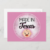 Texas Baby Funny Pink New Girl Briefkaart (Voorkant / Achterkant)