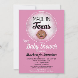 Texas Baby shower African American Black Baby Kaart