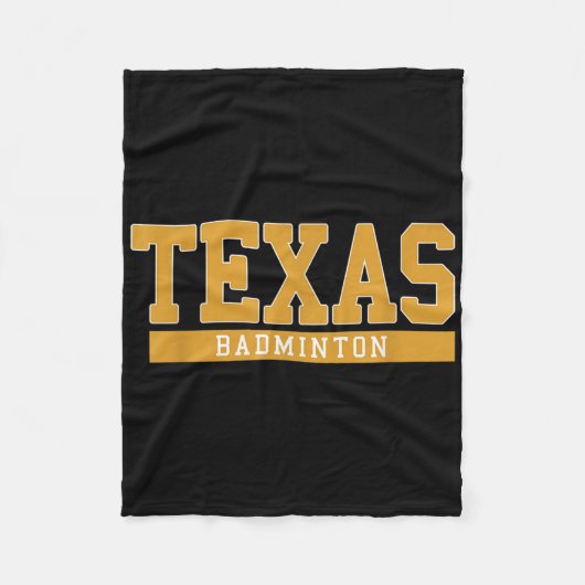 Texas Badminton Fleece Deken (Voorkant)