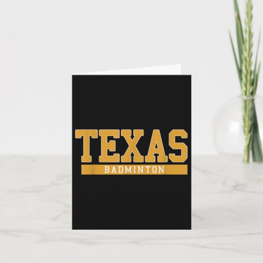 Texas Badminton Kaart (Voorkant)