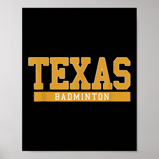 Texas Badminton  Poster (Voorkant)