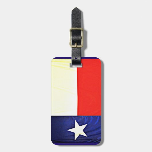 Texas-Bagagelabel met lederen riem Bagagelabel (Voorkant verticaal)