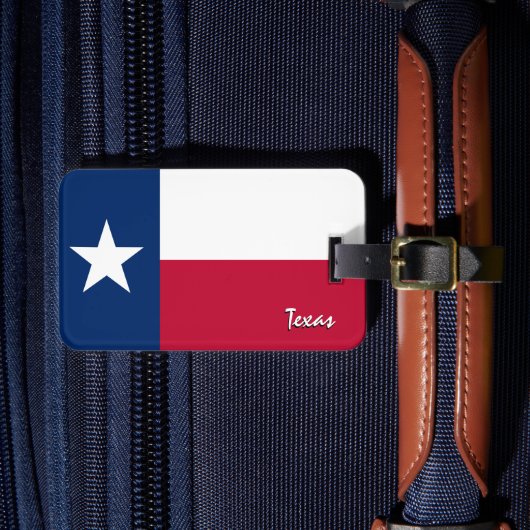 Texas Bagagelabels, patriottische Texas Flag Bagagelabel (Voorkant Insitu 4)