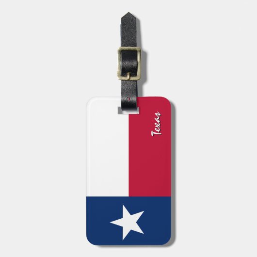 Texas Bagagelabels, patriottische Texas Flag Bagagelabel (Voorkant verticaal)