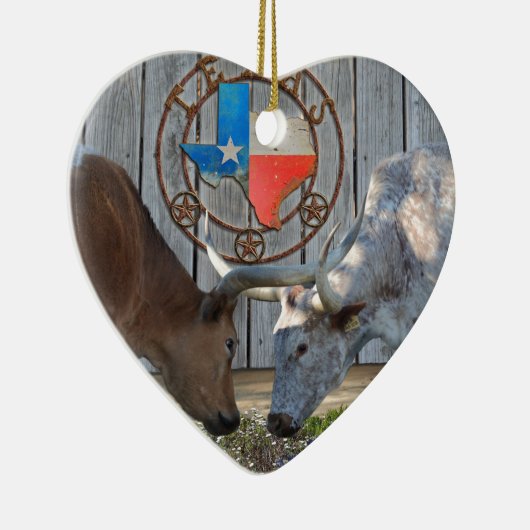 Texas Barn Art Keramisch Ornament (Rechts)