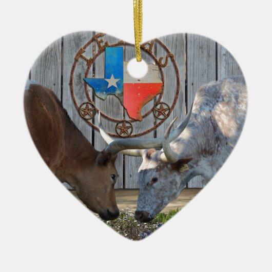 Texas Barn Art Keramisch Ornament (Voorkant)