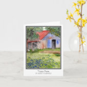 Texas Barn Waterverf Birthday Kaart (Gele Bloem)