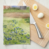 Texas Barn Waterverf Schilderend keukenhanddoek (Quarter Fold)