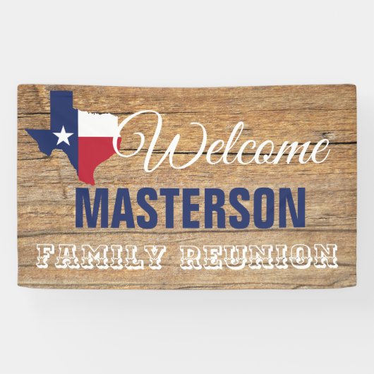 Texas Barnwood Family Reunion Spandoek (Horizontaal)