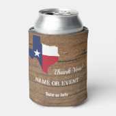 Texas Barnwood Kaart en Sterren Blikjeskoeler (Blikje Voorkant)