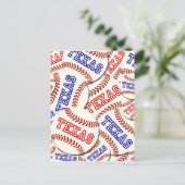 Texas Baseball Collage Briefkaart (Staand voorkant)