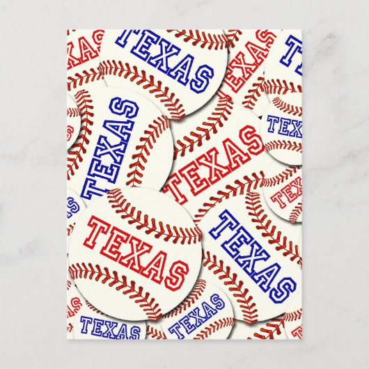 Texas Baseball Collage Briefkaart (Voorkant)