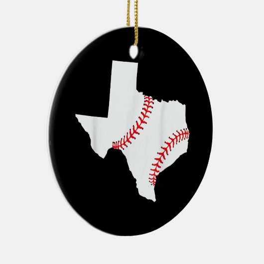 Texas Baseball State grappig Texas Baseball Keramisch Ornament (Rechts)