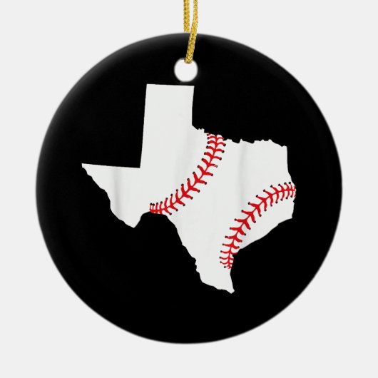Texas Baseball State grappig Texas Baseball Keramisch Ornament (Voorkant)
