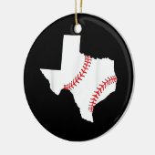 Texas Baseball State grappig Texas Baseball Keramisch Ornament (Links)